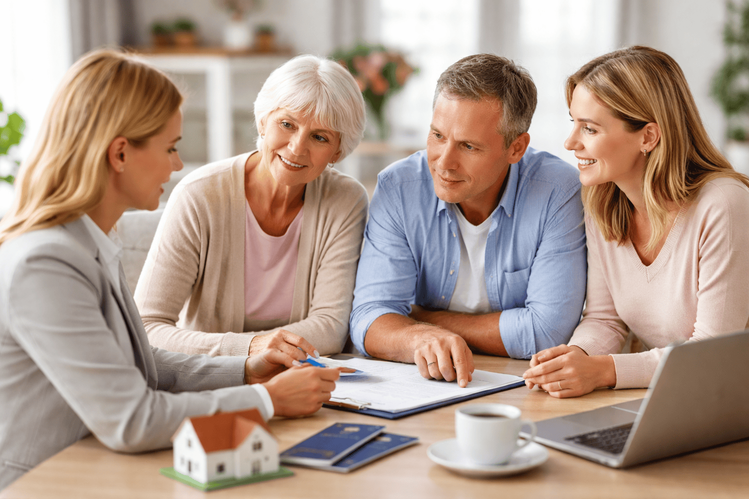 Beratung zum Entsendemodell in der Pflege mit Seniorin und Angehörigen
