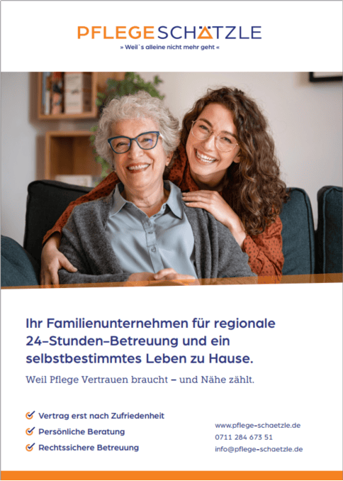 Unternehmensbroschüre des Familienunternehmens Pflege-Schätzle