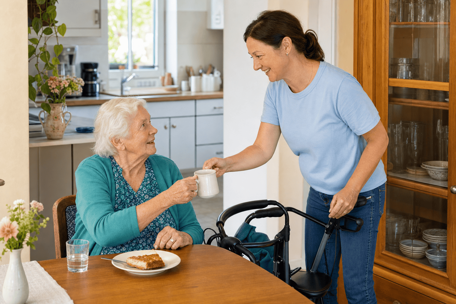 Häusliche Betreuung im Alltag als Beispiel für seriöse 24 Stunden Pflege Vermittlung