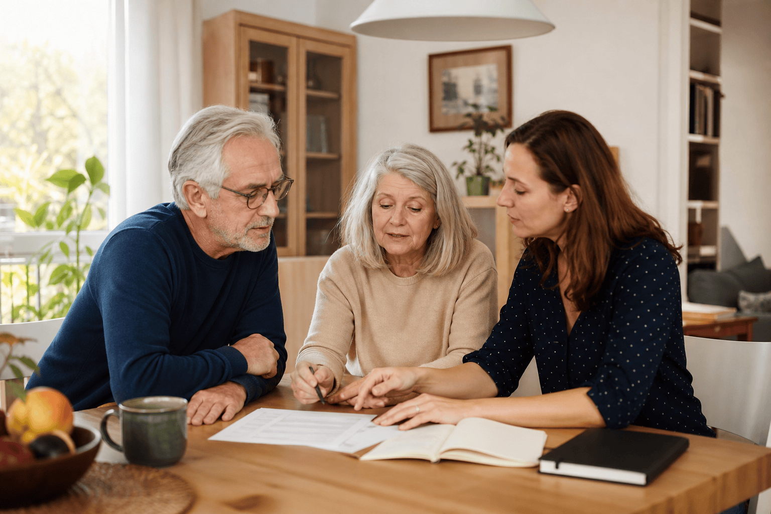 Familie vergleicht Leistungen für die Pflege zu Hause
