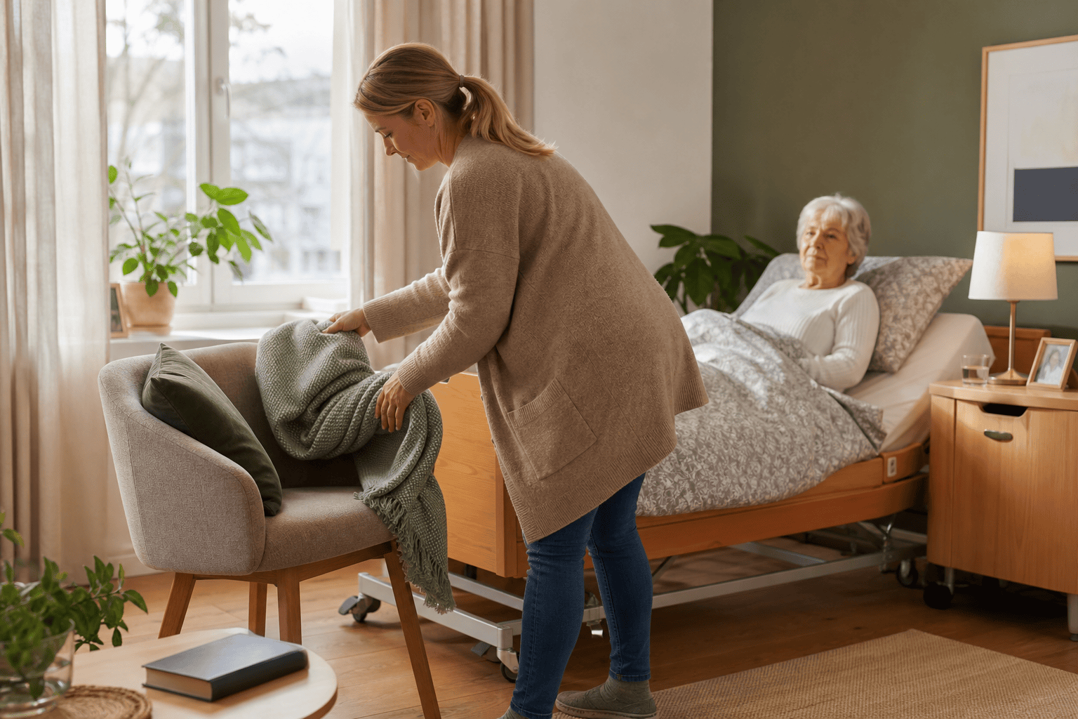 Ruhig gestalteter Alltag in einer häuslichen Pflegesituation