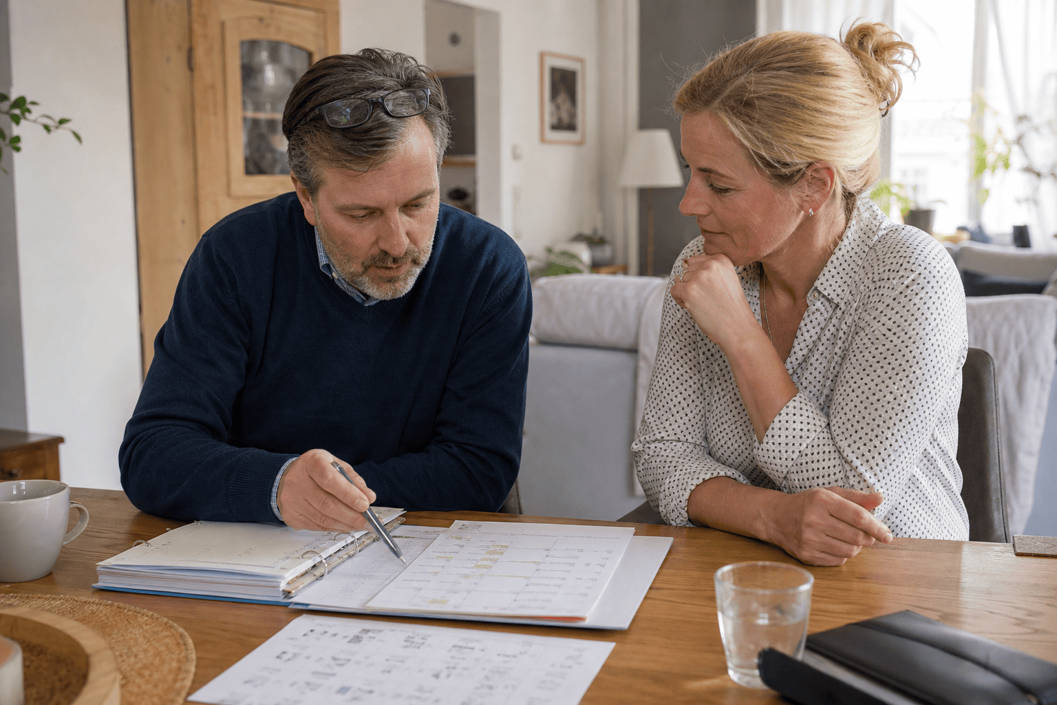 Angehörige planen gemeinsam die Versorgung zu Hause