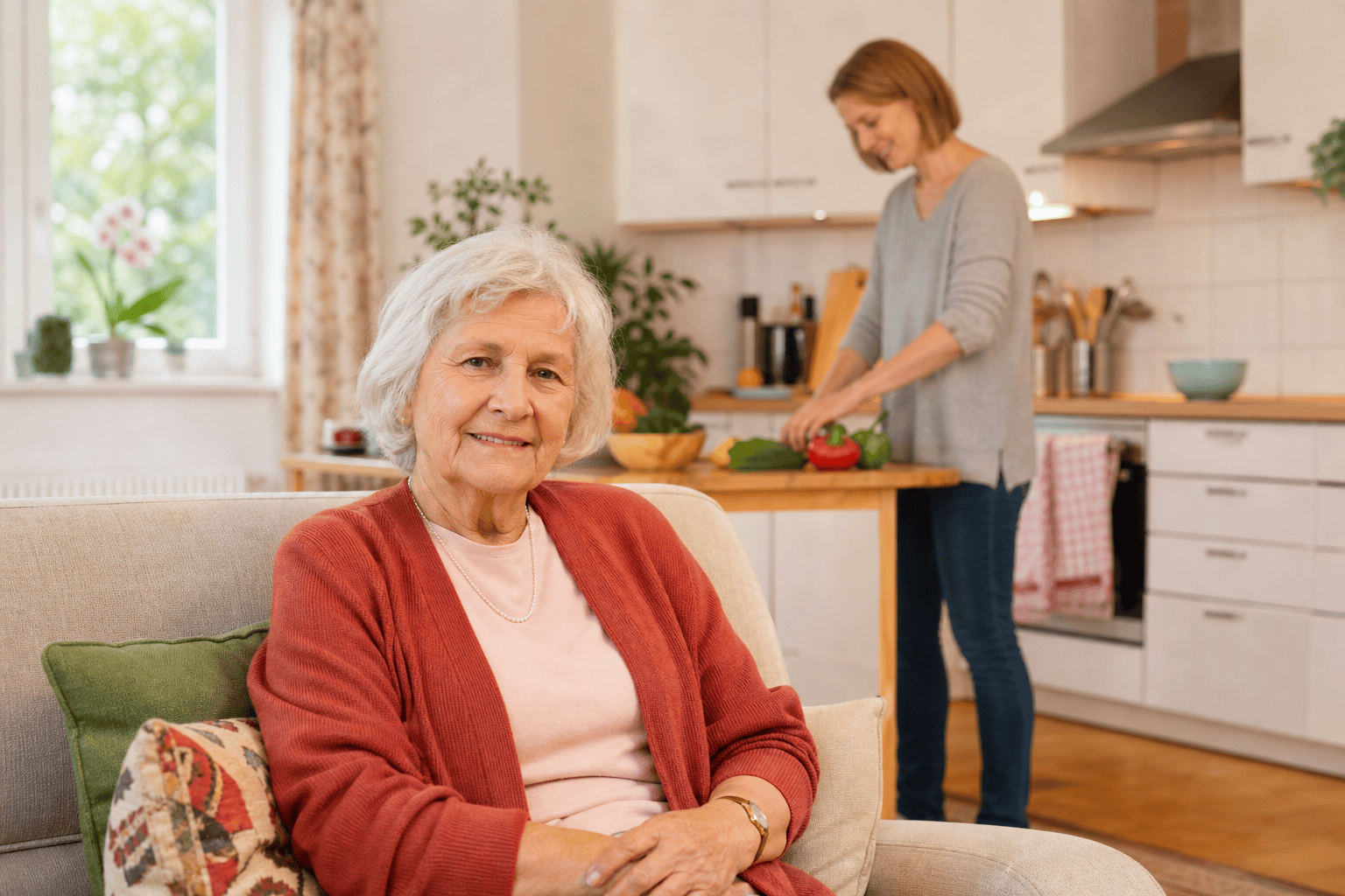 Alltagsunterstützung durch eine Betreuungskraft im vertrauten Zuhause